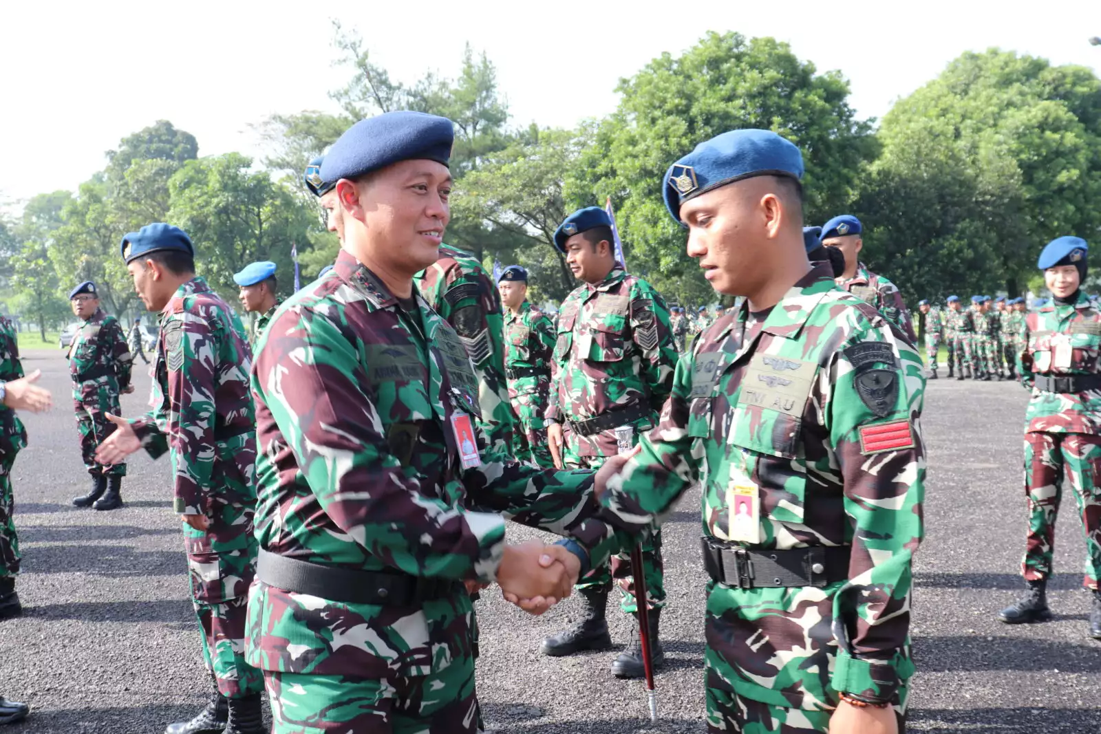 Danlanud Sultan Hasanuddin Sambut Kedatangan RI 1