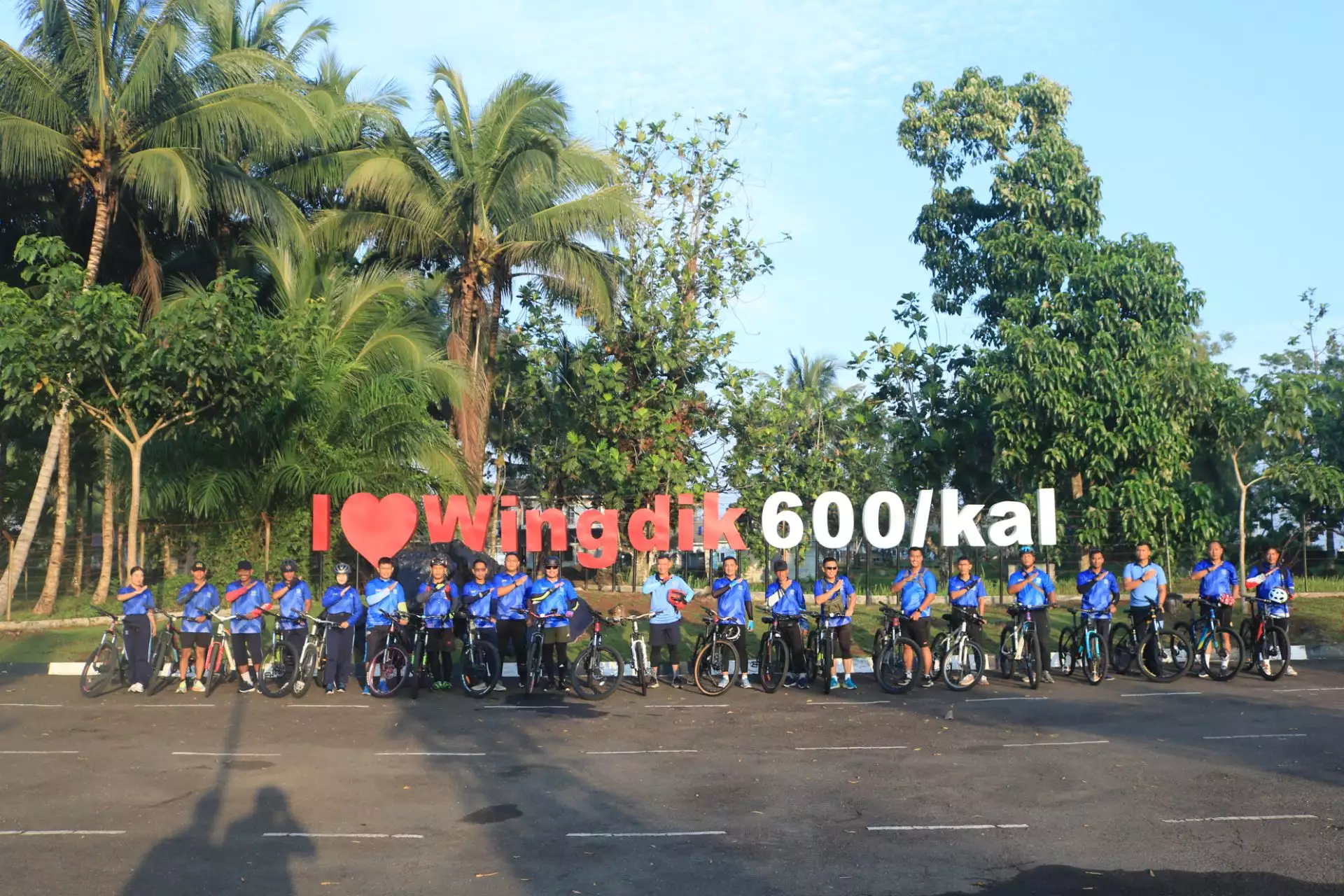 Gowes Bersama Danwingdik 600 Kal Ajak Anggota Jaga Kebugaran