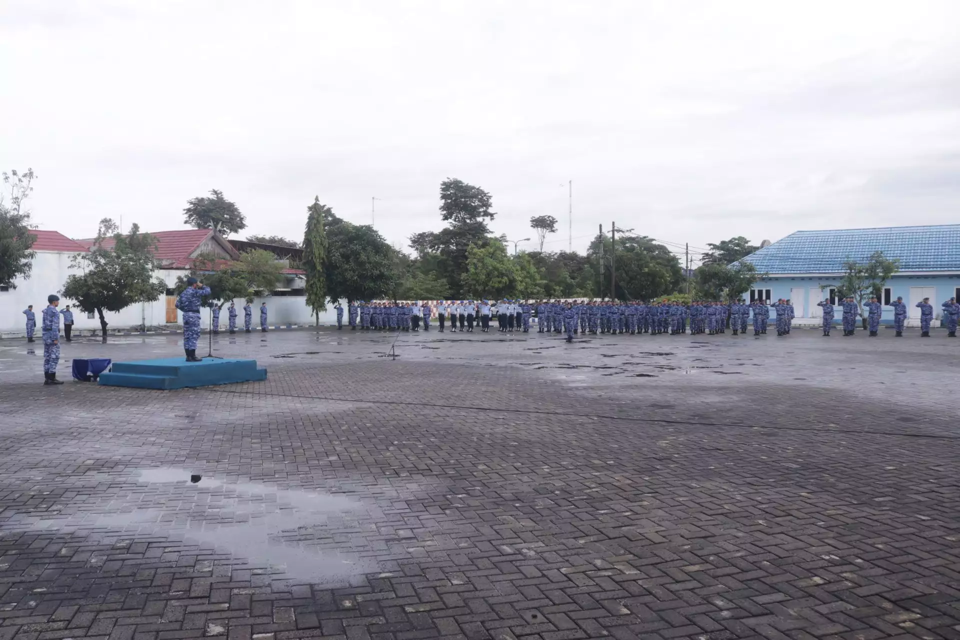 Komandan Lanud Sjamsudin Noor Bacakan Amanat Pangkoopsudnas Pada