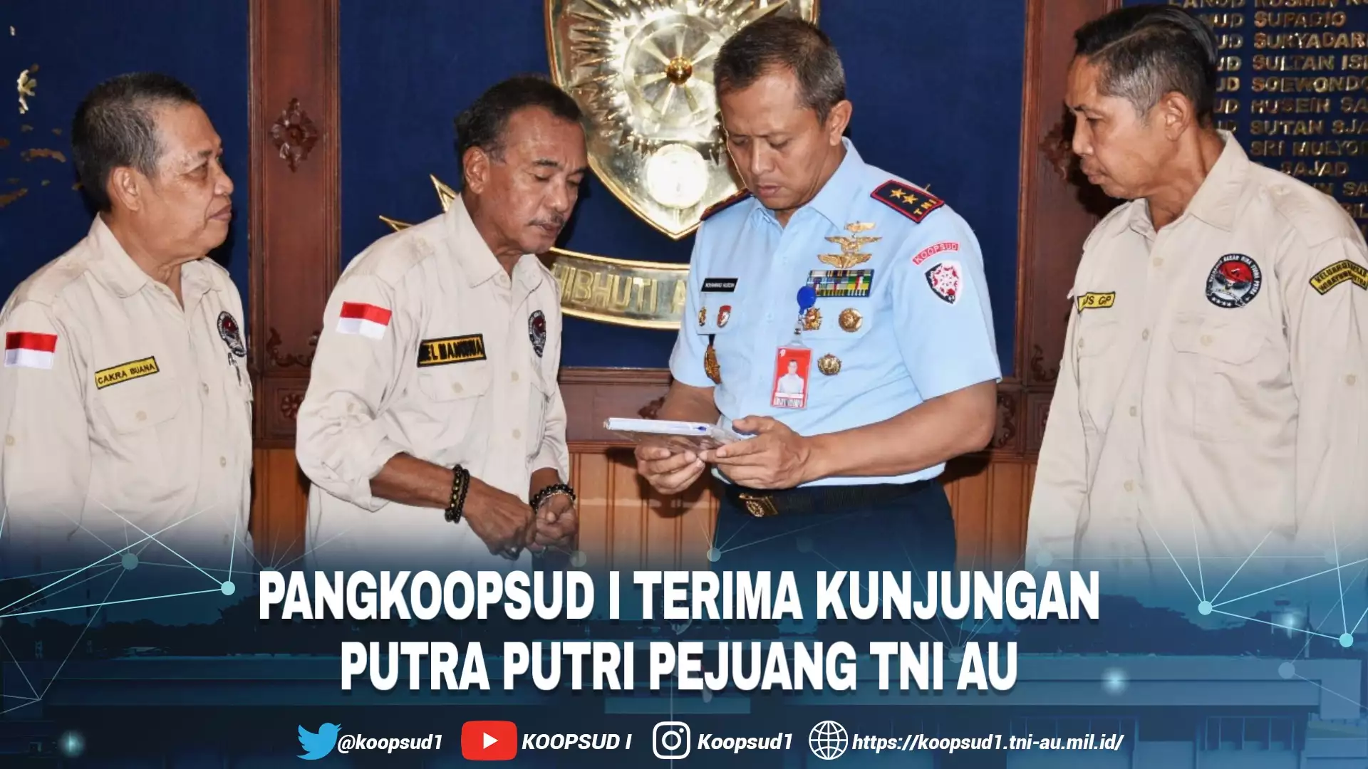 Pangkoopsud I Terima Kunjungan Putra Putri Pejuang TNI AU