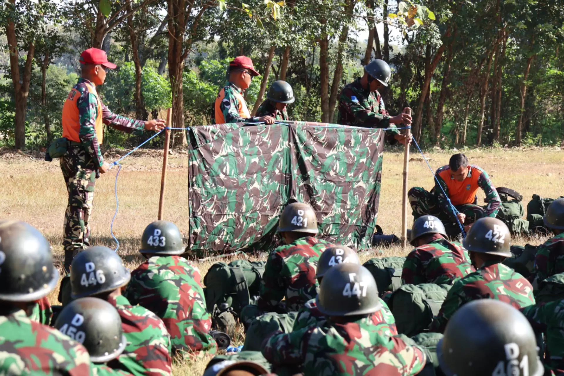 Prasis Semaba PK Pria TNI AU A-53 Laksanakan Latihan Bivak